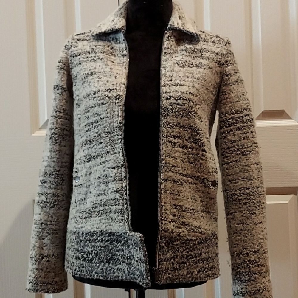Club Monaco XS/TP B/W Zipper Jacket